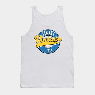 Verona italy vintage style logo Tank Top